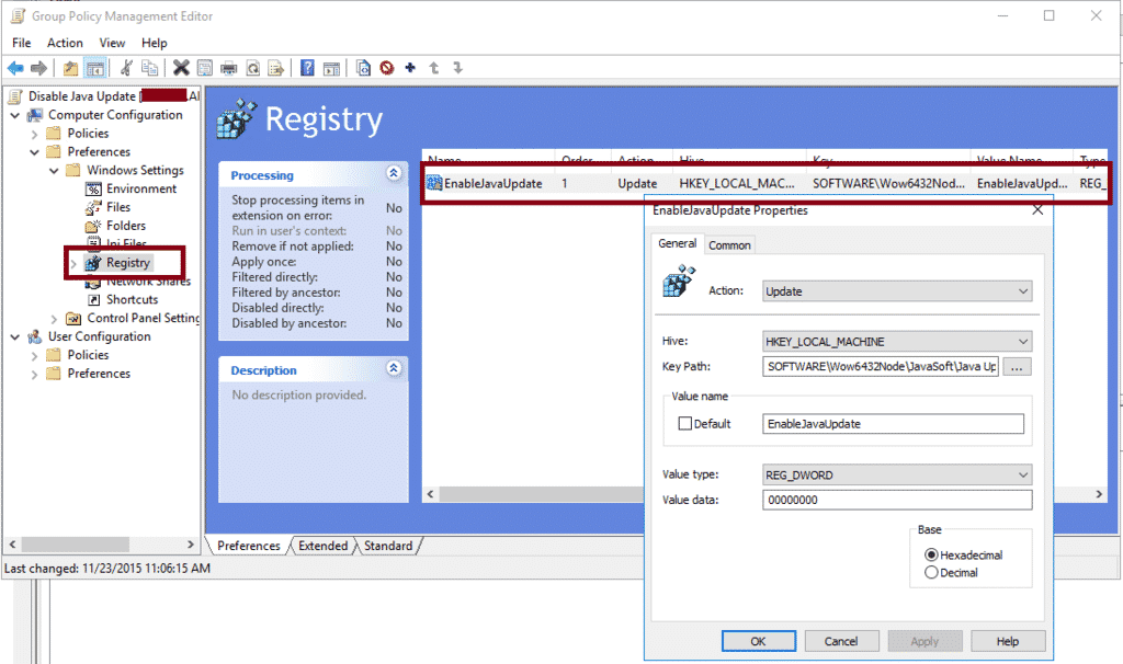 java update deaktivieren gpo gruppenrichtlinie