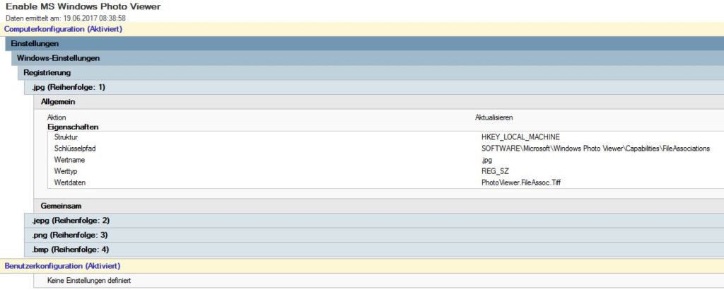 photo viewer aktivieren windows 10 registry gpo