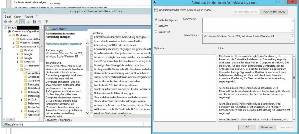 windows animation logon goo gruppenrichtlinie