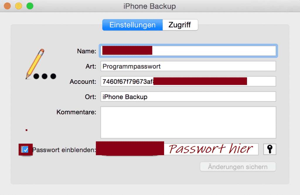 iphone backup kennwort passwort einblenden