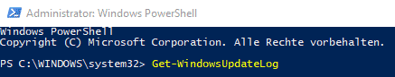 WindowsUpdate.log Windows 10 PowerShell
