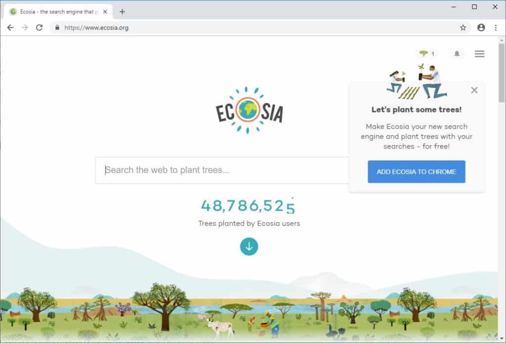 Google Alternative Suchmaschine Ecosia