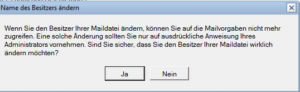 Notes Mail-In Datenbank erstellen Warnung