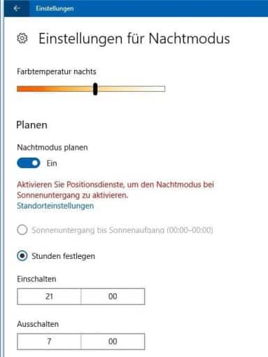 Windows 10 Nachtmodus Lässt Sich Nicht Aktivieren Nachtmodus aktivieren deaktivieren - Windows 10 - www.itnator.net