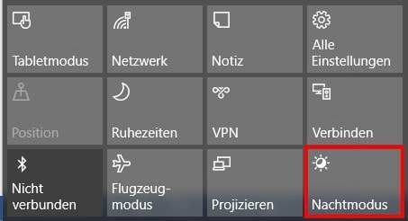 Nachtmodus aktivieren deaktivieren Windows 10