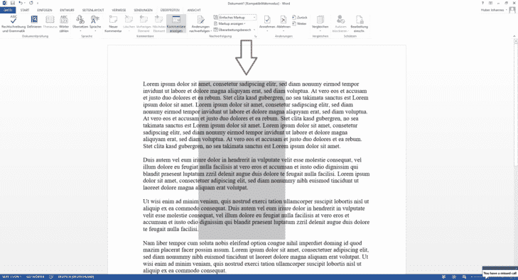 Text vertikal markieren in Microsoft Word - www.itnator.net
