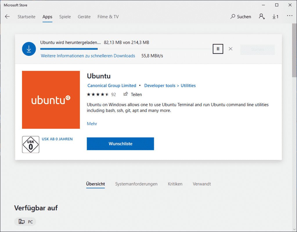 Ubuntu installieren Windows