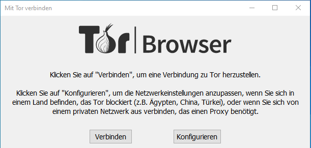 Tor Browser verbinden