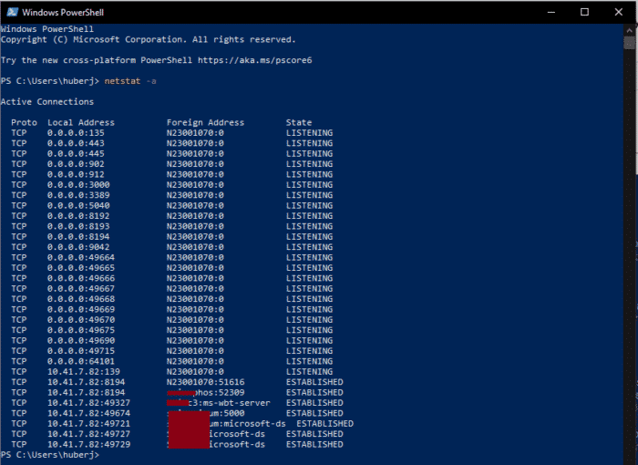 NETSTAT Parameter Übersicht und Verwendung