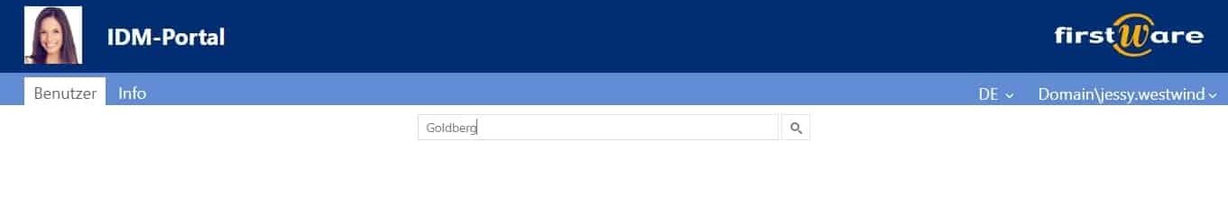 FirstWare IDM Portal Suche