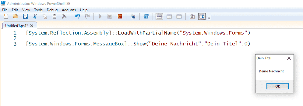 MessageBox mit PowerShell