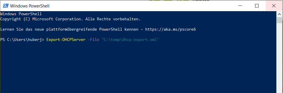 DHCP Server migrieren Umzug mit PowerShell