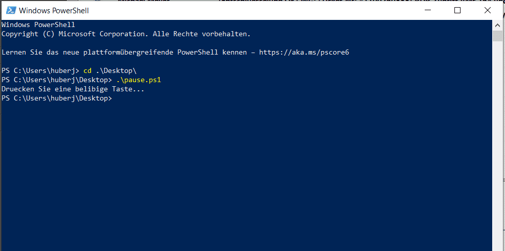 Pause in PowerShell Script