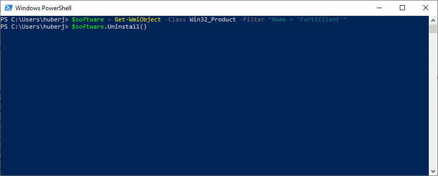 Software deinstallieren mit PowerShell Script