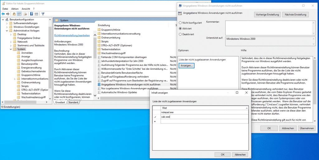 Anwendung blockieren per GPO (Gruppenrichtlinie)