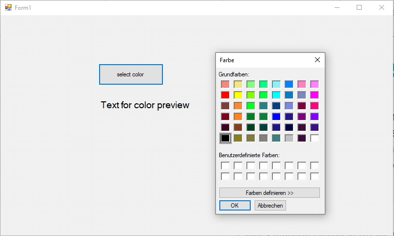 ColorDialog in VB.NET verwenden