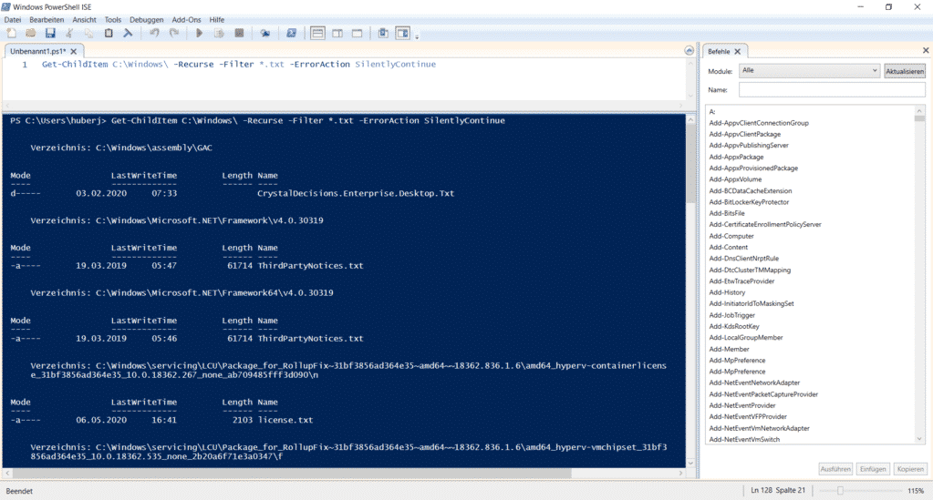 PowerShell -ErrorAction SilentlyContinue Fehler unterdrücken