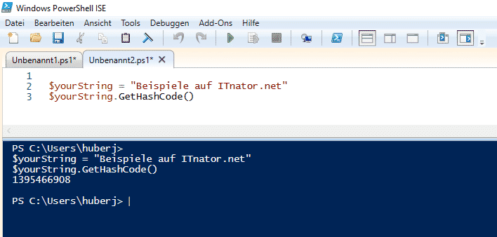 GetHashCode String in PowerShell