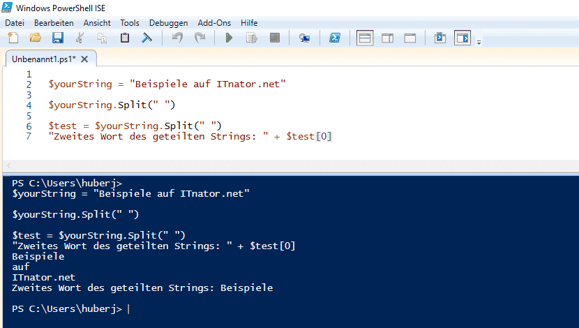 Split String PowerShell