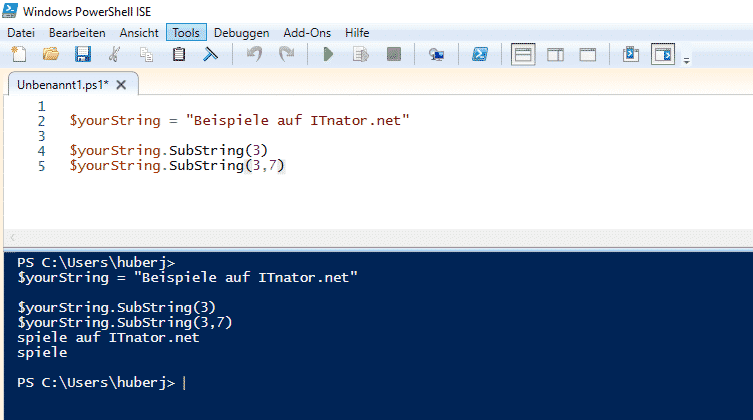 PowerShell SubString