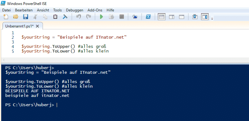 ToUpper ToLower PowerShell