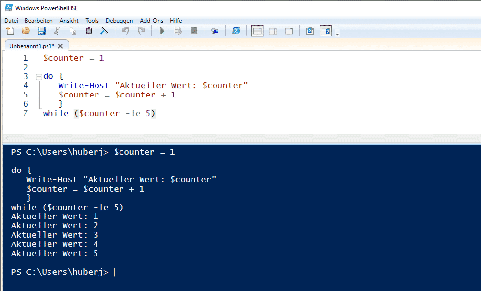 PowerShell do-while Schleife