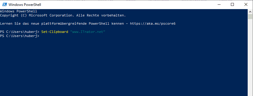 PowerShell Set-Clipborad zur Zwischenablage hinzufügen kopieren