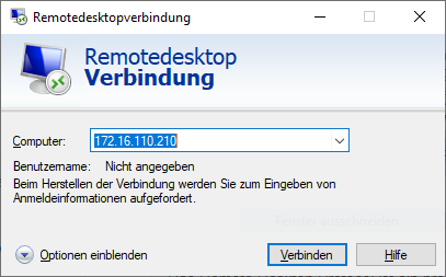 RDP Remotedesktop Verbindung