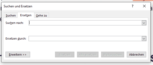 Suchen Ersetzen Microsoft Word
