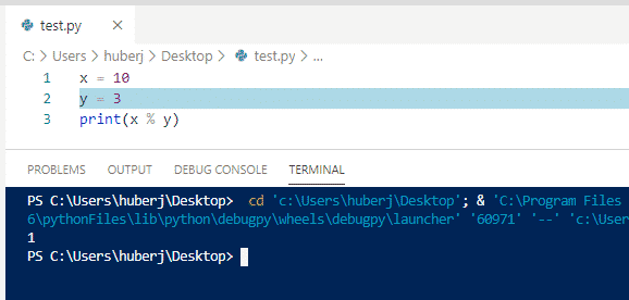 Python Operator Modulus