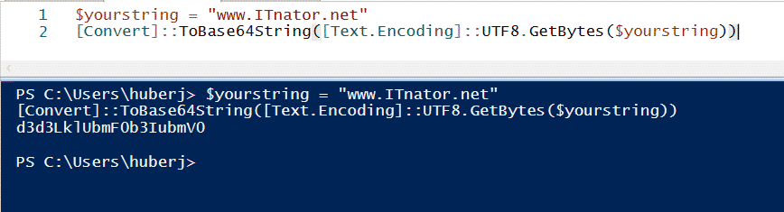 PowerShell UTF8 in Base64