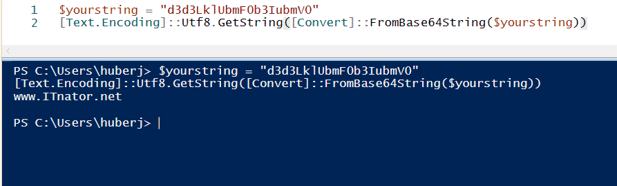 PowerShell Base64 in UTF8