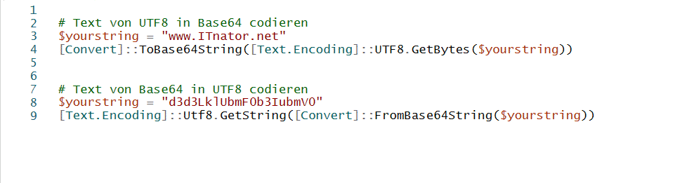 PowerShell Text codieren decodieren