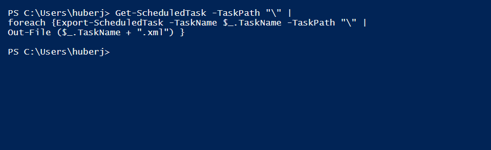 Task exportieren PowerShell