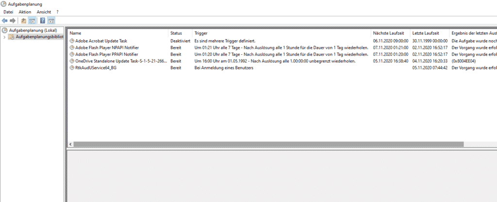 Windows Aufgabenplanung
