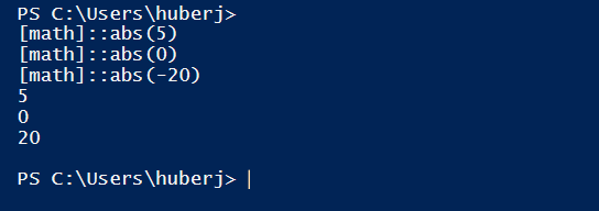 Absolute Zahl PowerShell