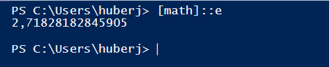 Eulersche Zahl PowerShell