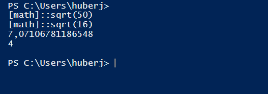 Wurzel in PowerShell