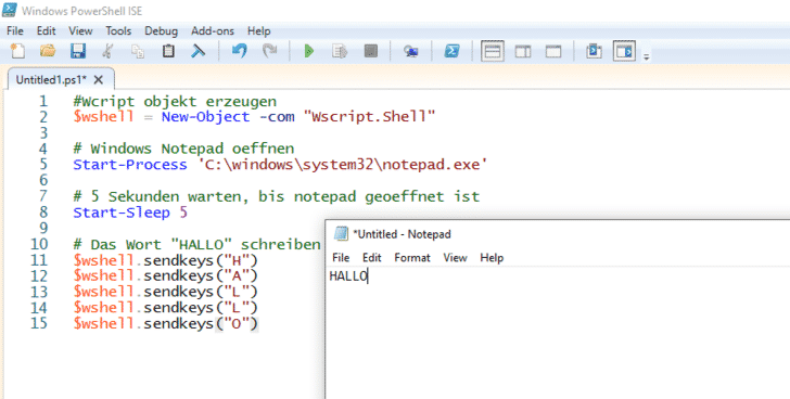 SendKeys in PowerShell Script verwenden - www.itnator.net