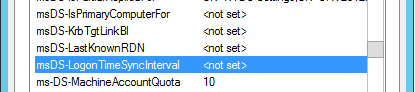 msDS-LogonTimeSyncInterval