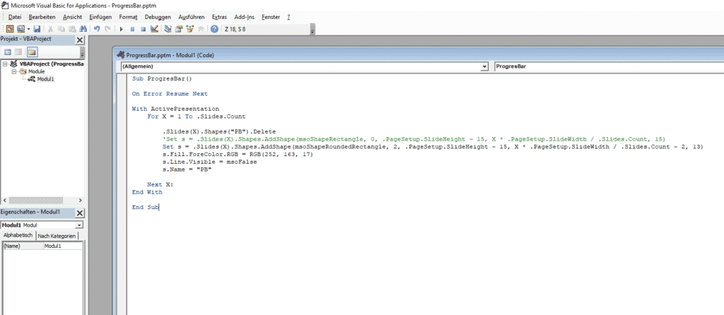 Progressbar Makro PowerPoint