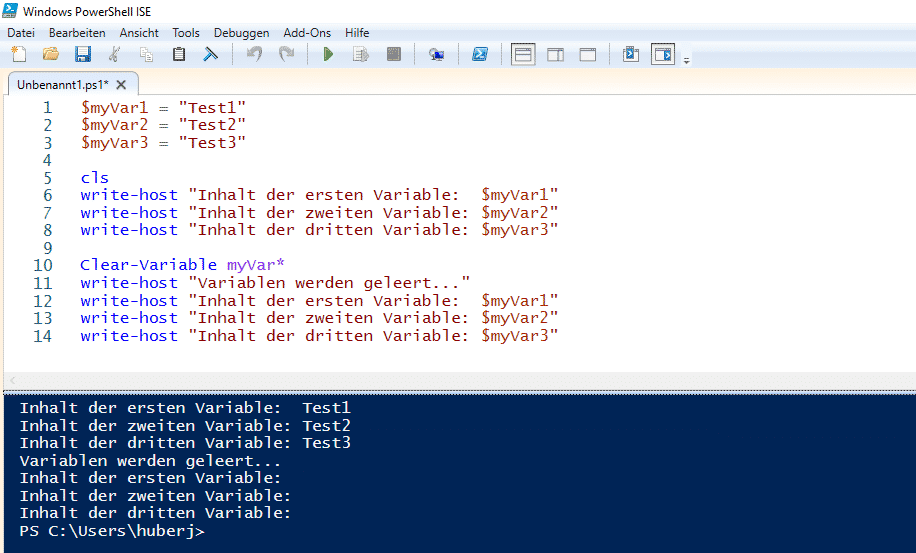 Clear-Variable PowerShell