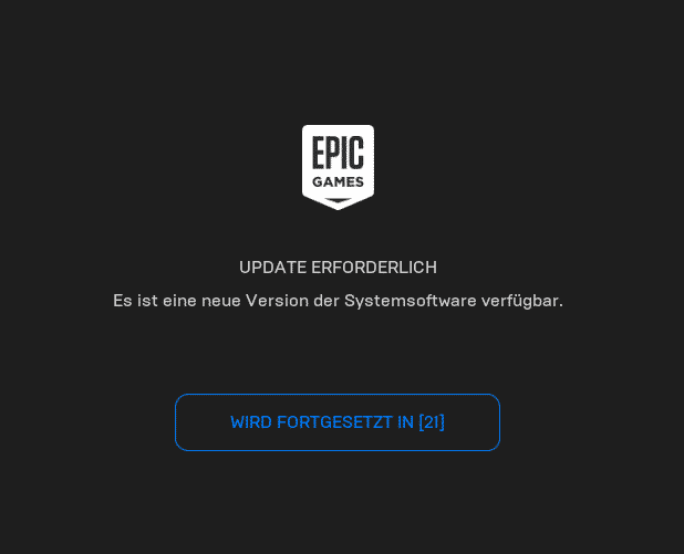 Update erforderlich Epic Games Launcher