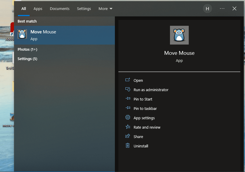 Move Mouse Windows App