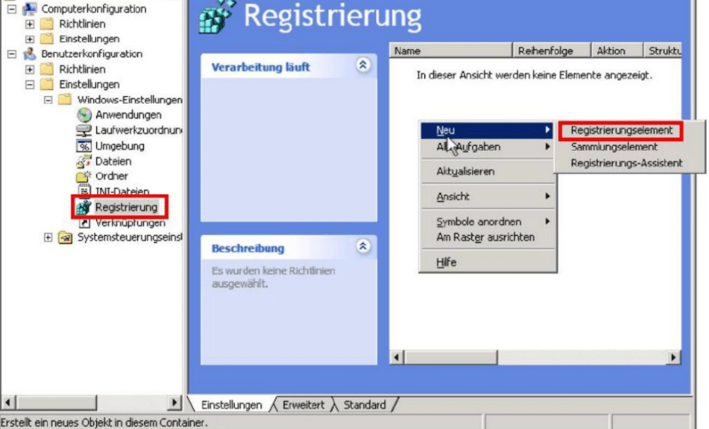 Registry Eintrag erstellen